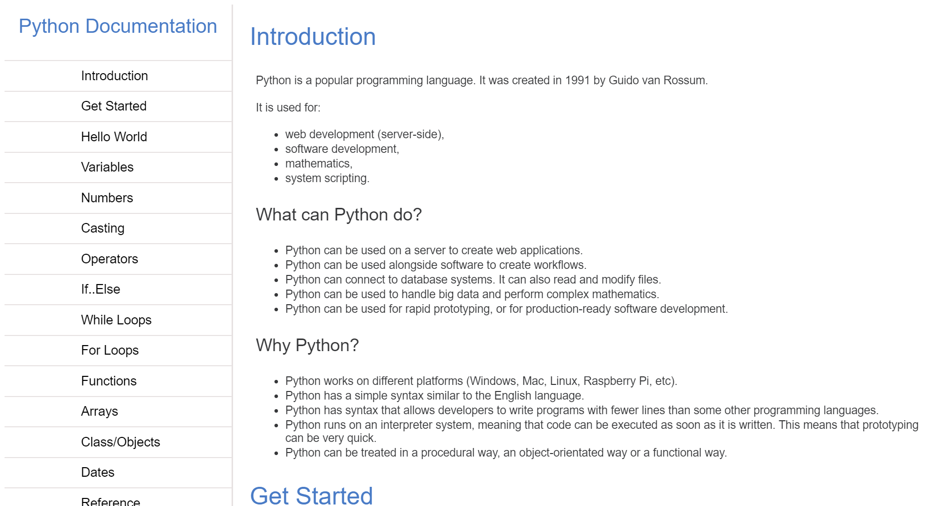 Technical documentation